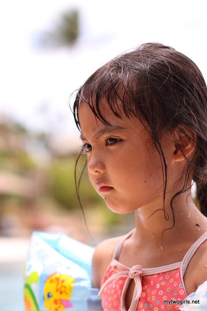 Tasha having fun at the pool